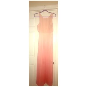 Peach ombré maxi